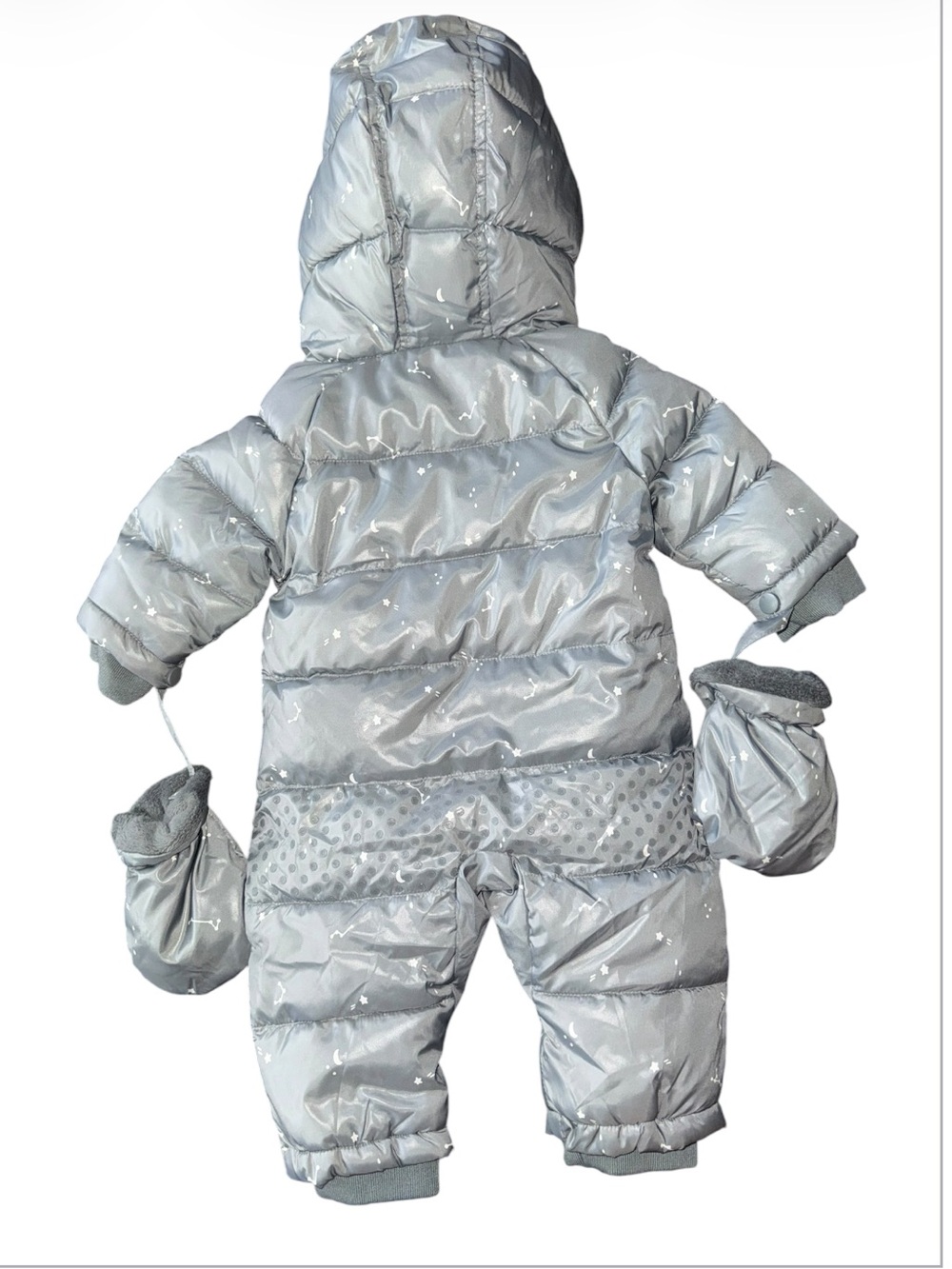 New Rylee + Cru Snowsuit Grey Celestial 3-6 months.MSRP $165 - Picture 8 of 9